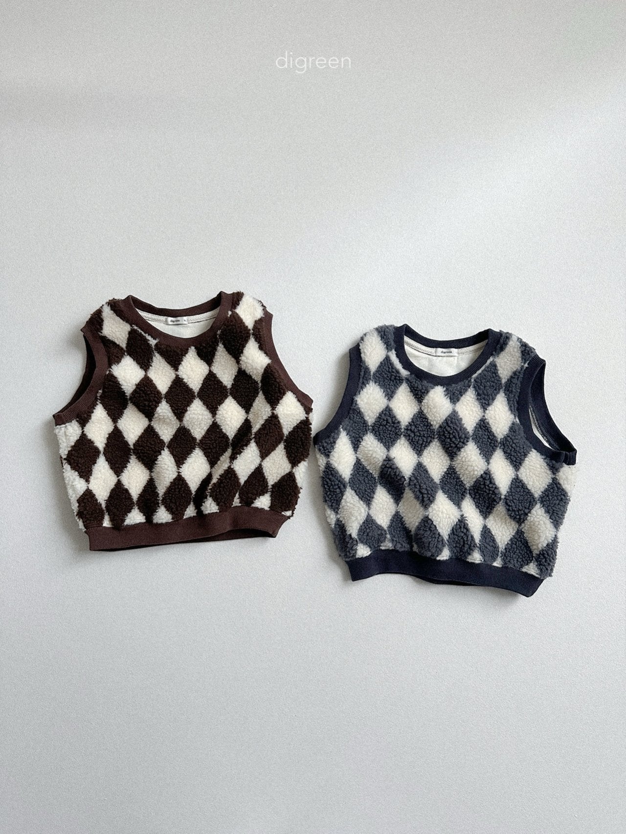 【予約】Argyle Vest  /  digreen(S-XXL)