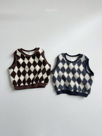 【予約】Argyle Vest  /  digreen(S-XXL)