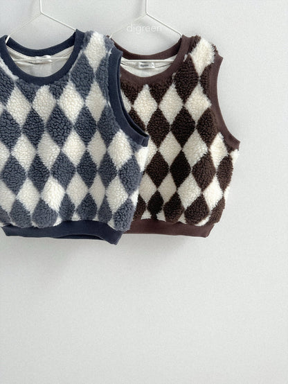 【予約】Argyle Vest  /  digreen(S-XXL)