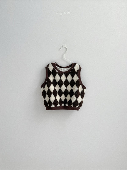 【予約】Argyle Vest  /  digreen(S-XXL)