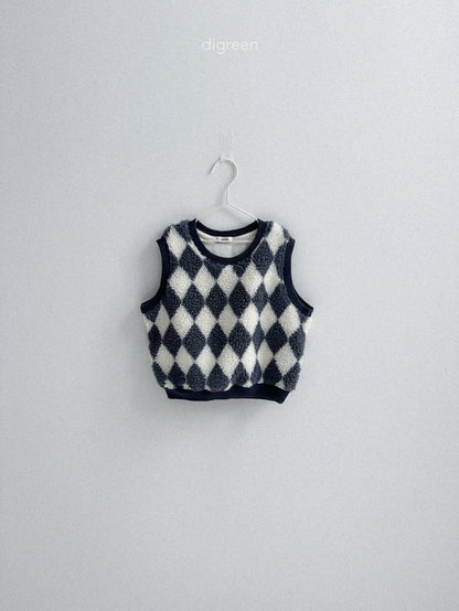 【予約】Argyle Vest  /  digreen(S-XXL)