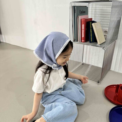 【予約】Heidi Check kerchief  / andbutter