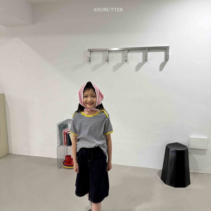 【予約】Boat neck mix T / andbutter(S-JM)
