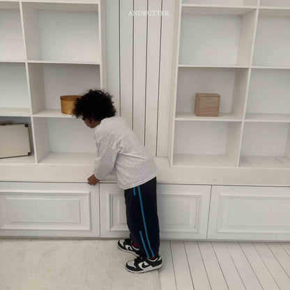 【予約】ダブルラインパンツ / andbutter(S-JM)투라인 절개