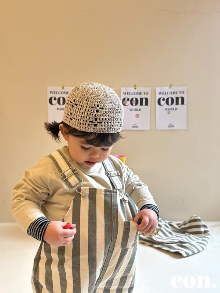 【予約】ストライプオーバーオール / con. (XXS-M)