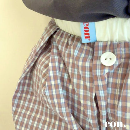 【予約】チェックパンプキンパンツ / con. (XXS-M)