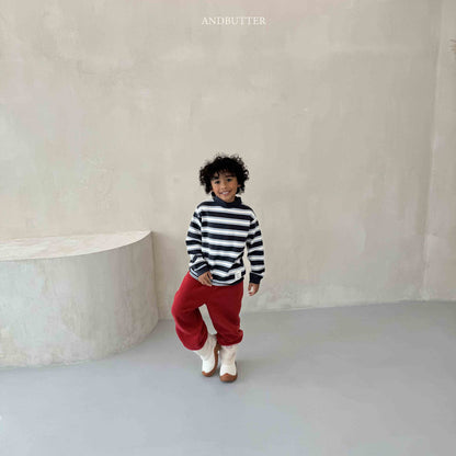 【予約】Stripe Patch Turtleneck  / andbutter (S-JM)