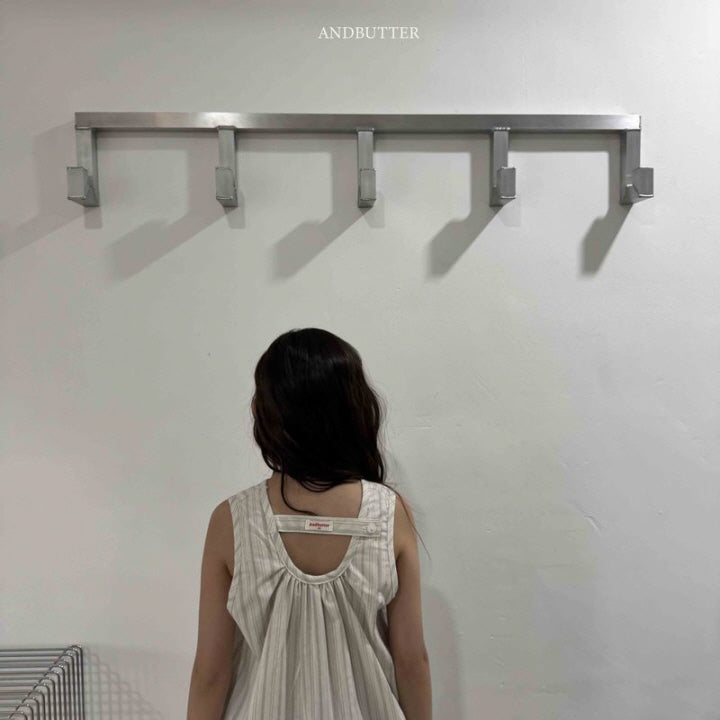 【予約】Natural Button sleeveless / andbutter(S-JM)