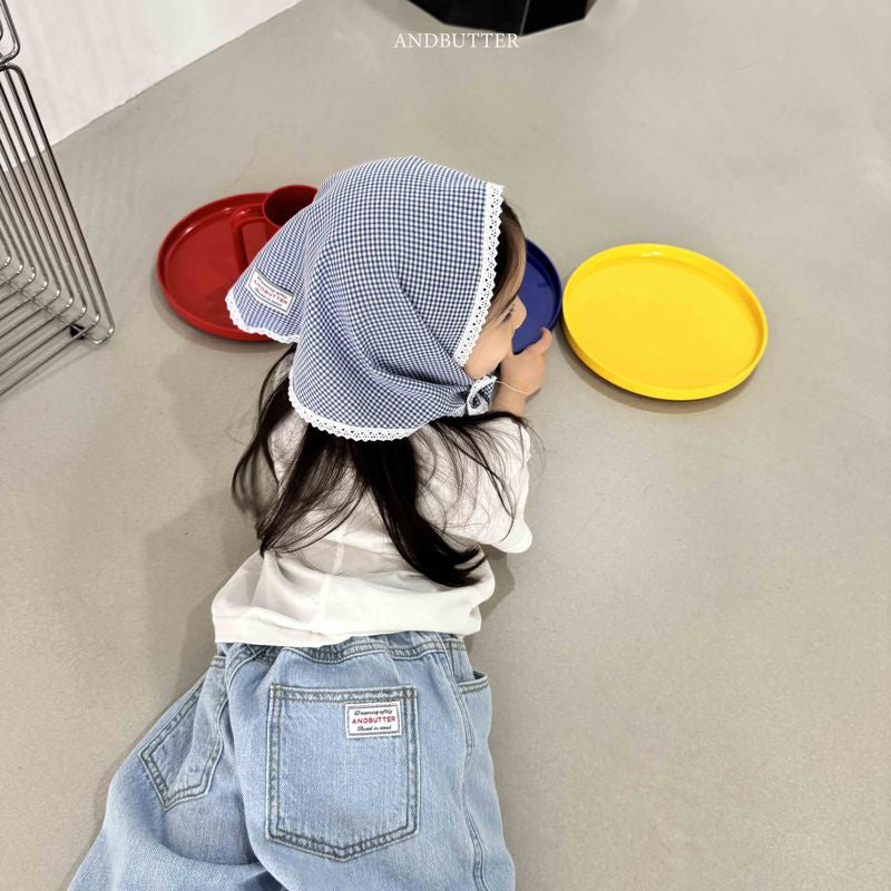 【予約】Heidi Check kerchief  / andbutter
