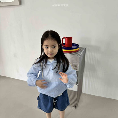 【予約】Seersucker hood jumper / andbutter(S-JM)시어서커