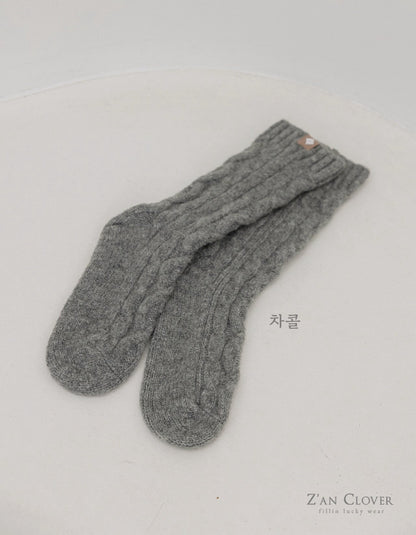 【予約】twist knit socks  /  zanclover