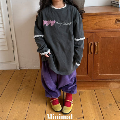 【予約】deep heart lace T / minimal (S-JM）