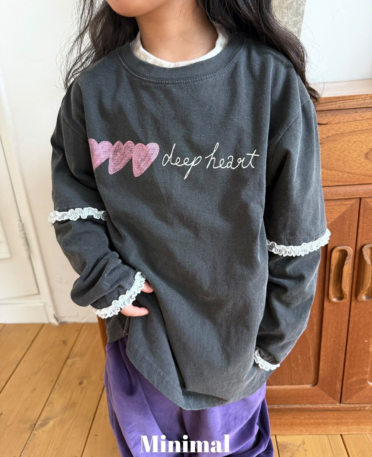 【予約】deep heart lace T / minimal (S-JM）