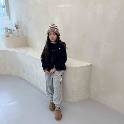 【予約】worm-argyle terry jogger  /  andbutter (S-JM)