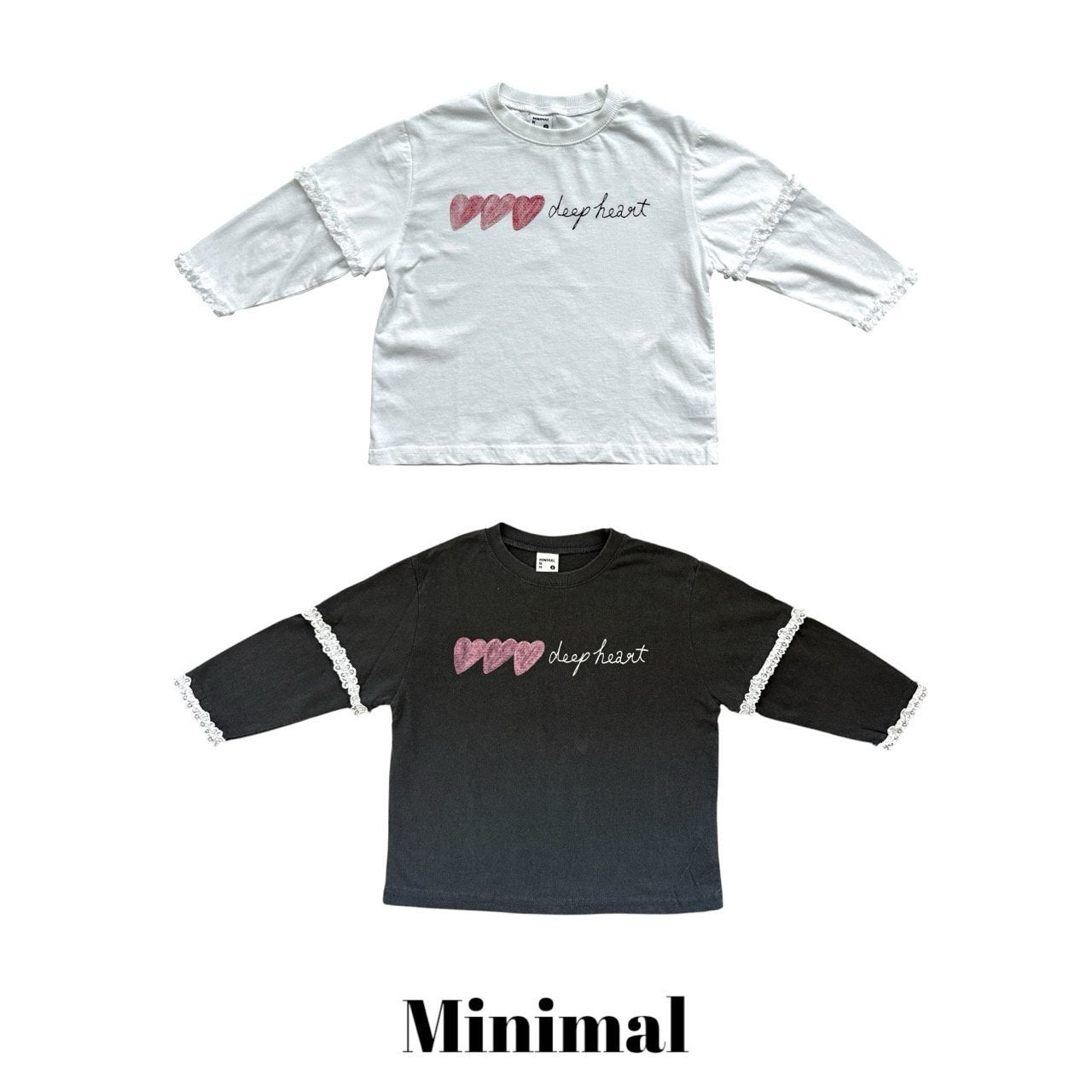 【予約】deep heart lace T / minimal (S-JM）