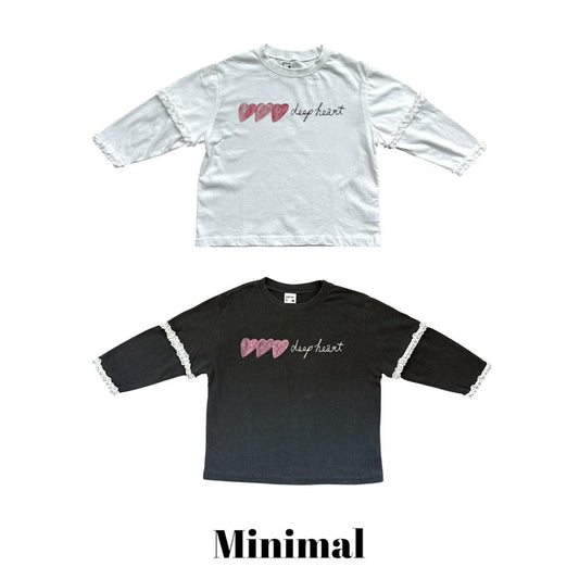 【予約】deep heart lace T / minimal (S-JM）