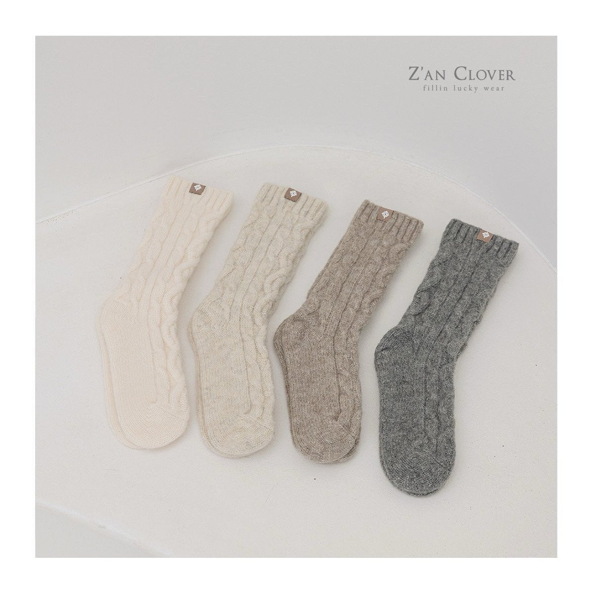 【予約】twist knit socks  /  zanclover