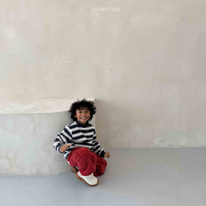 【予約】Stripe Patch Turtleneck  / andbutter (S-JM)