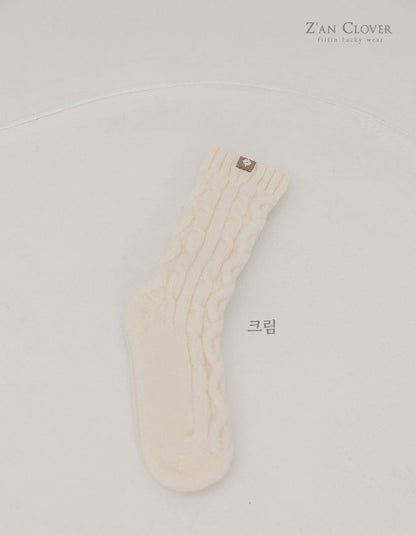 【予約】twist knit socks  /  zanclover