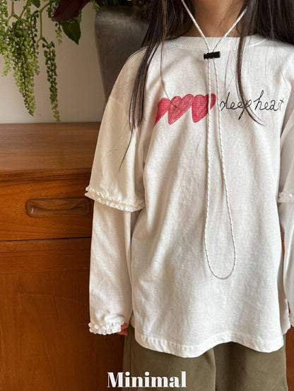 【予約】deep heart lace T / minimal (S-JM）