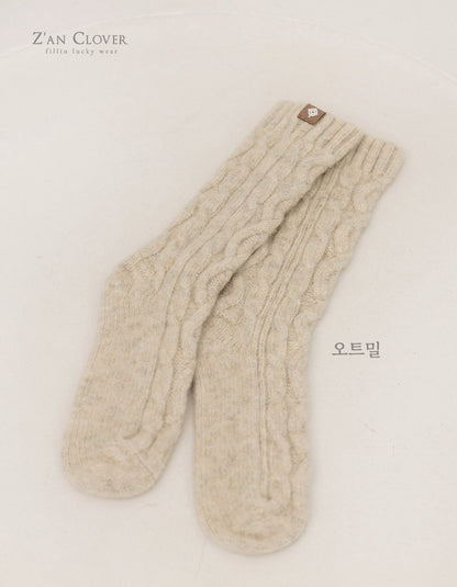 【予約】twist knit socks  /  zanclover