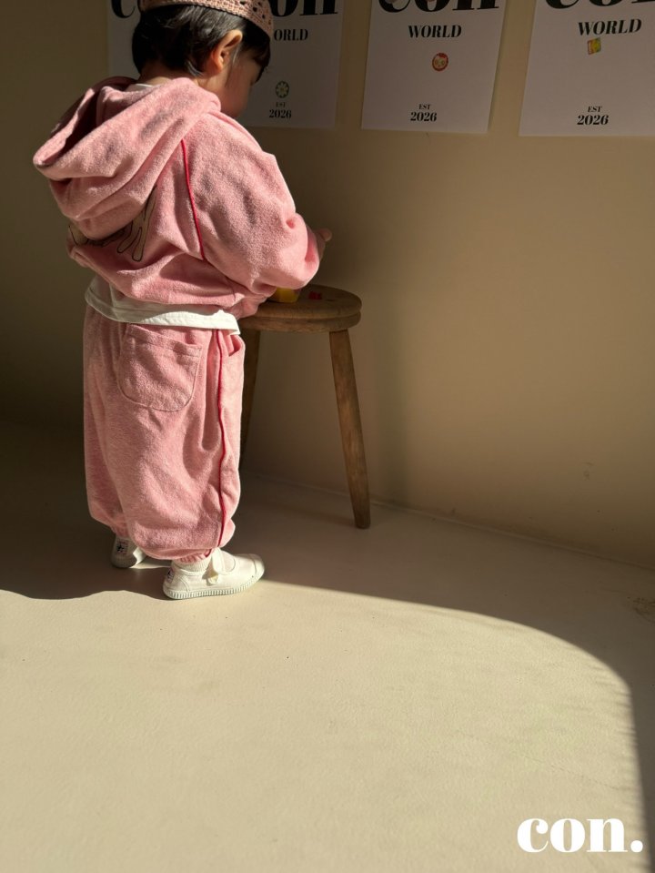 【予約】テリーラインパンツ / con. (XXS-M) 테리삥줄