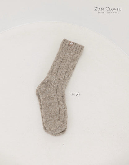【予約】twist knit socks  /  zanclover