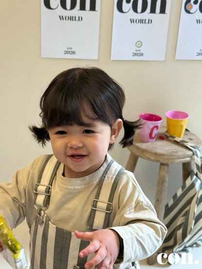 【予約】ストライプオーバーオール / con. (XXS-M)