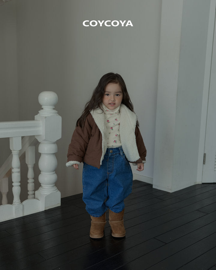 【予約】roze fleece polo T  / coycoya (XS-XL)