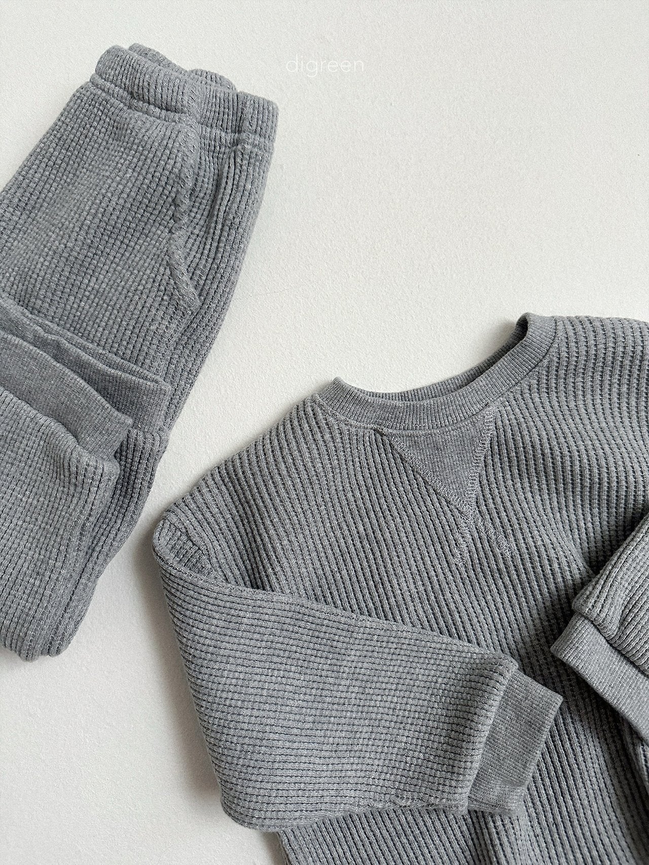 【予約】flat waffle pant / digreen(S-XXL)