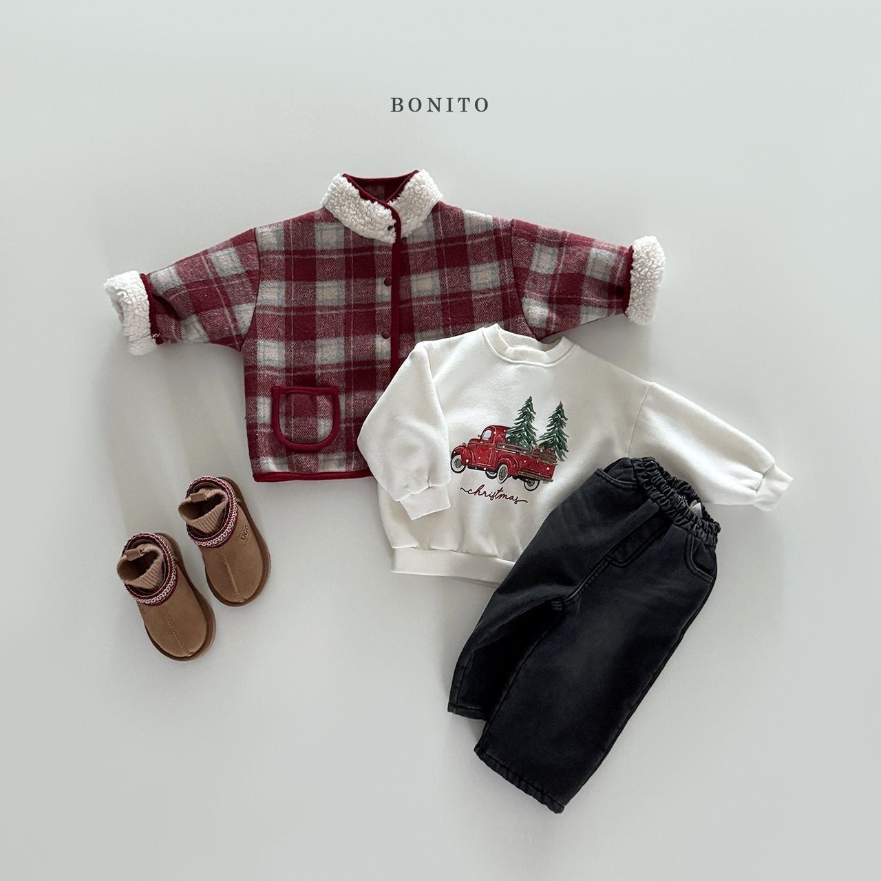 【予約】check rappa boa jacket /  bonito (12m-JM)