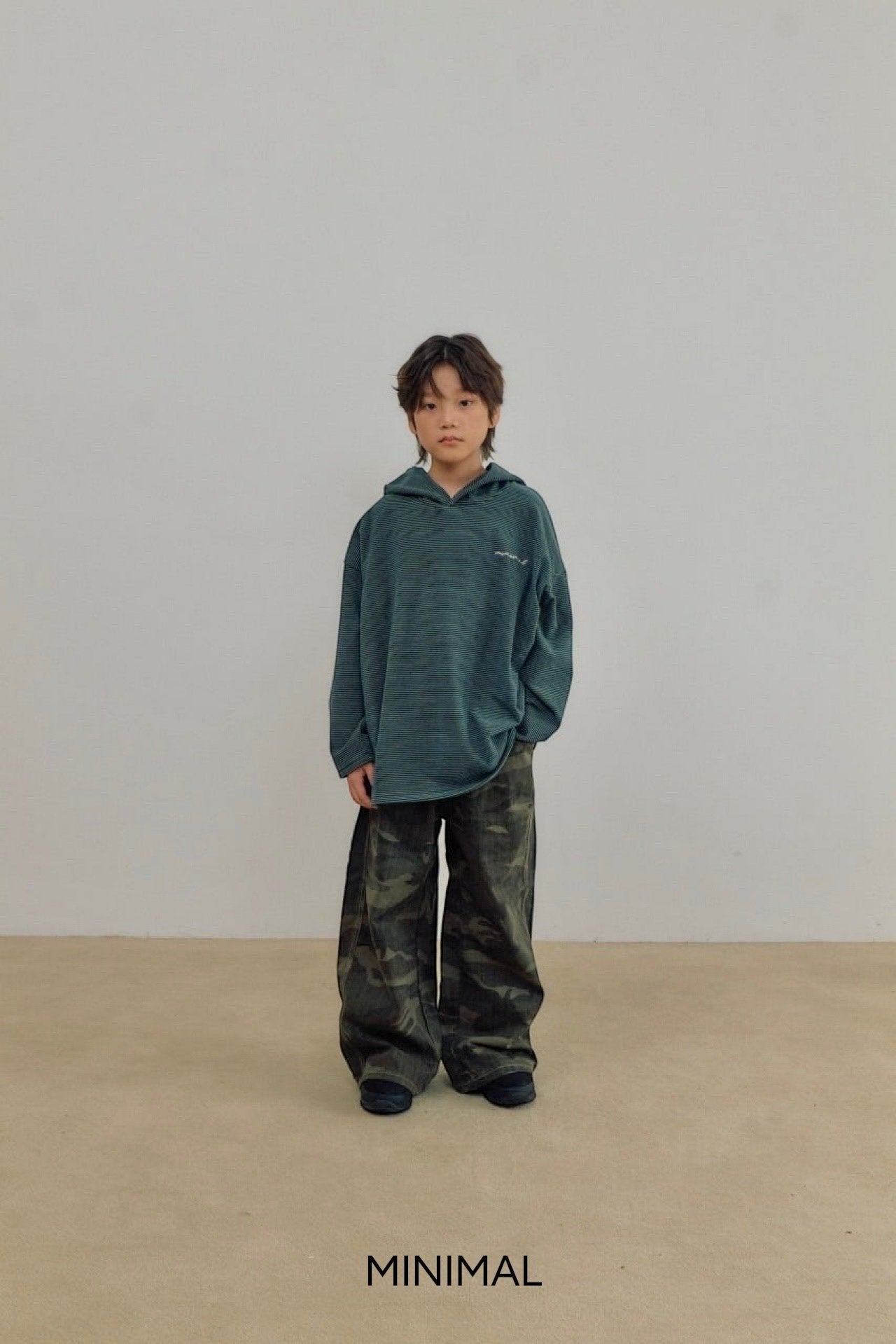 【予約】stripe box hood T  / minimal (S-JM)