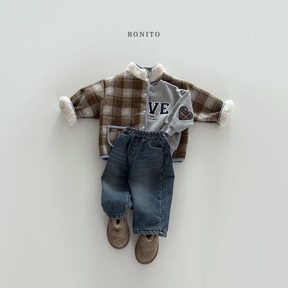 【予約】check rappa boa jacket /  bonito (12m-JM)