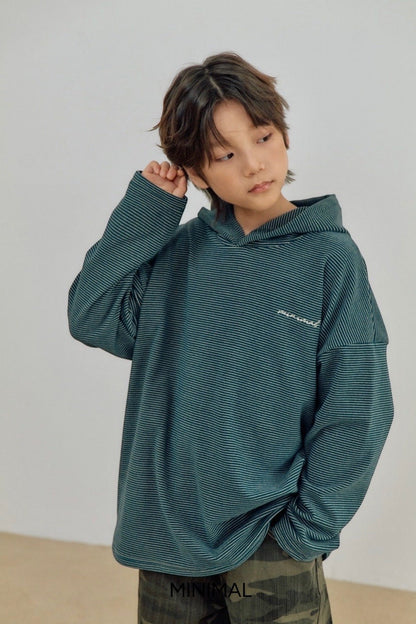 【予約】stripe box hood T  / minimal (S-JM)