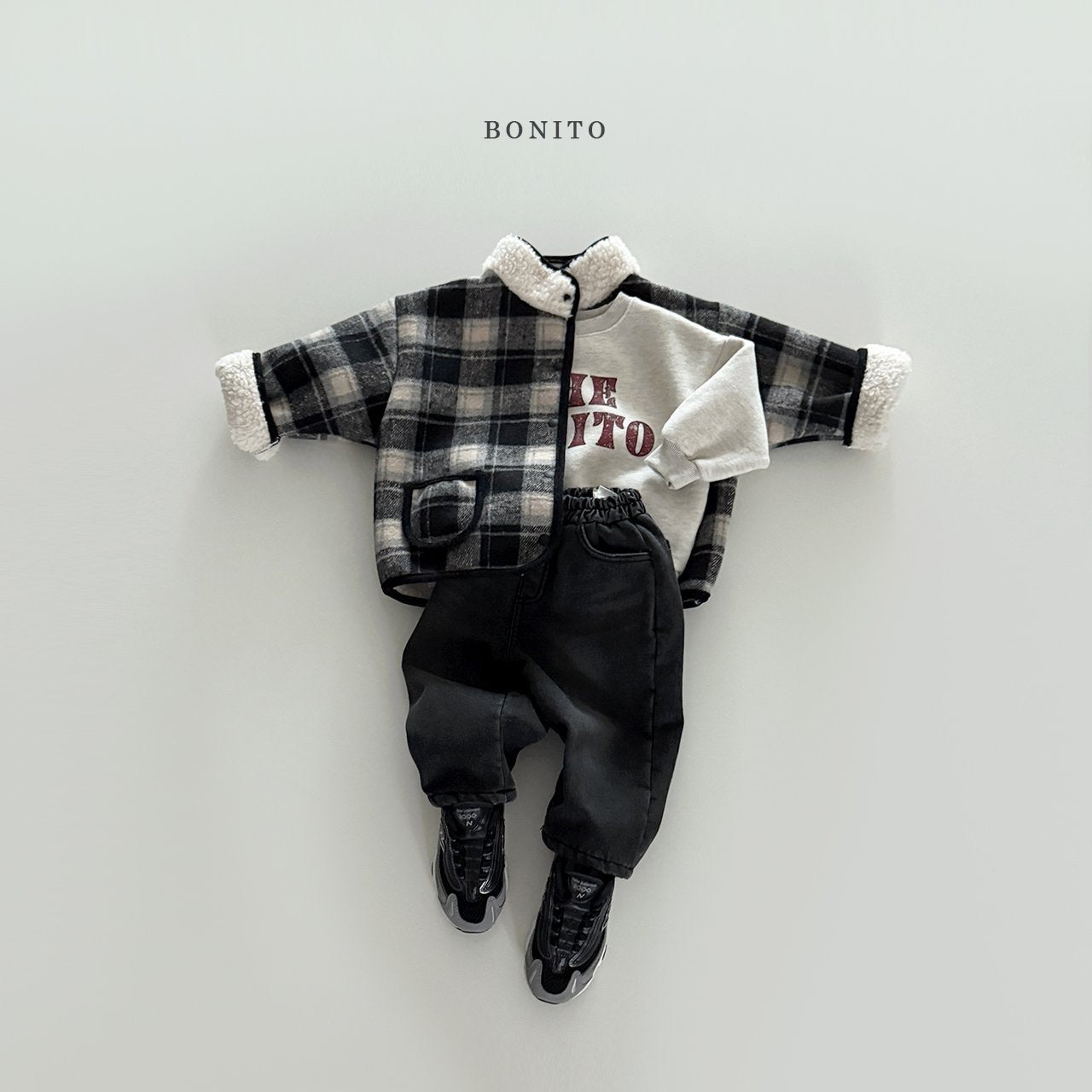 【予約】check rappa boa jacket /  bonito (12m-JM)