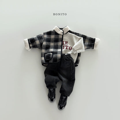 【予約】check rappa boa jacket /  bonito (12m-JM)