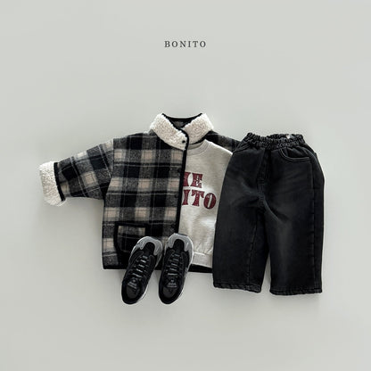 【予約】check rappa boa jacket /  bonito (12m-JM)