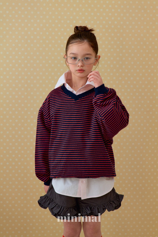 【予約】ストライプVネックmtm / minimal (S-JM/Adult)