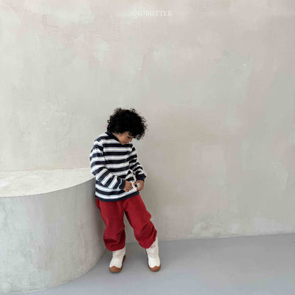 【予約】Stripe Patch Turtleneck  / andbutter (S-JM)