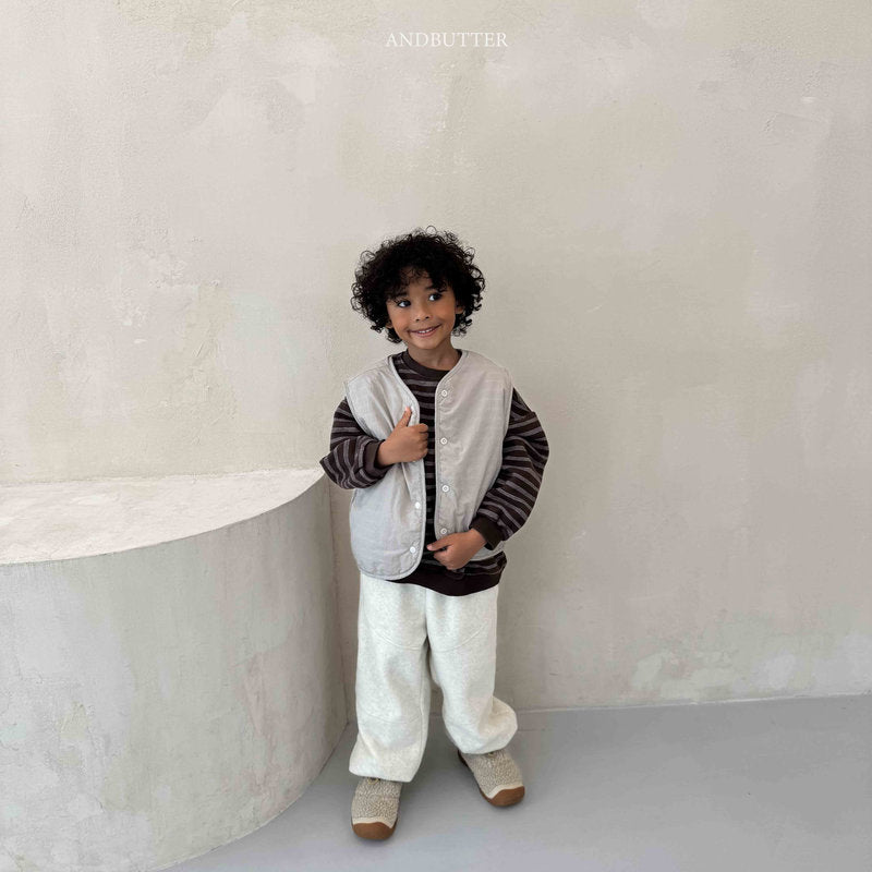 【予約】Fleece  Line Jogger Pants / andbutter(S-JM)