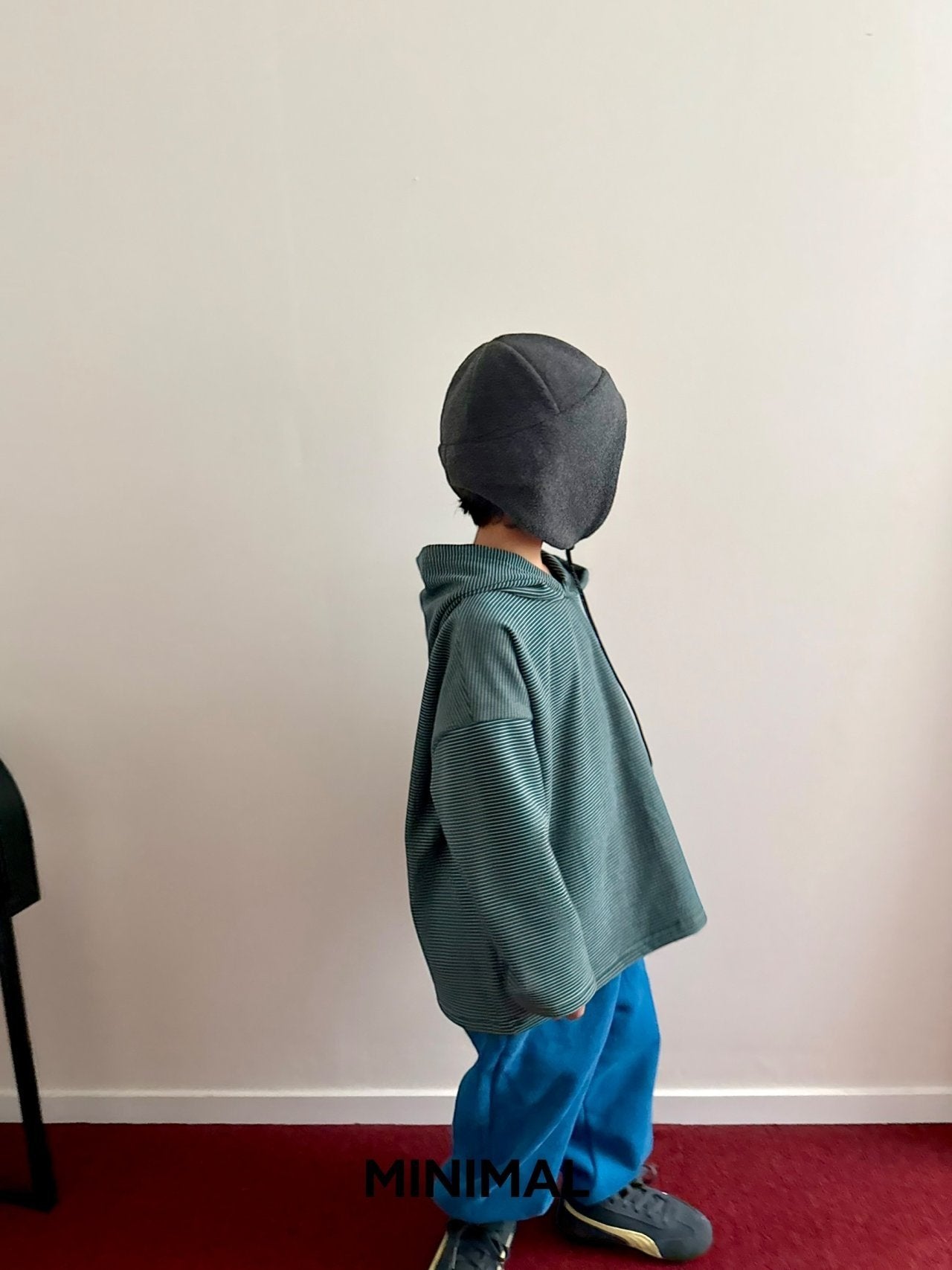 【予約】stripe box hood T  / minimal (S-JM)