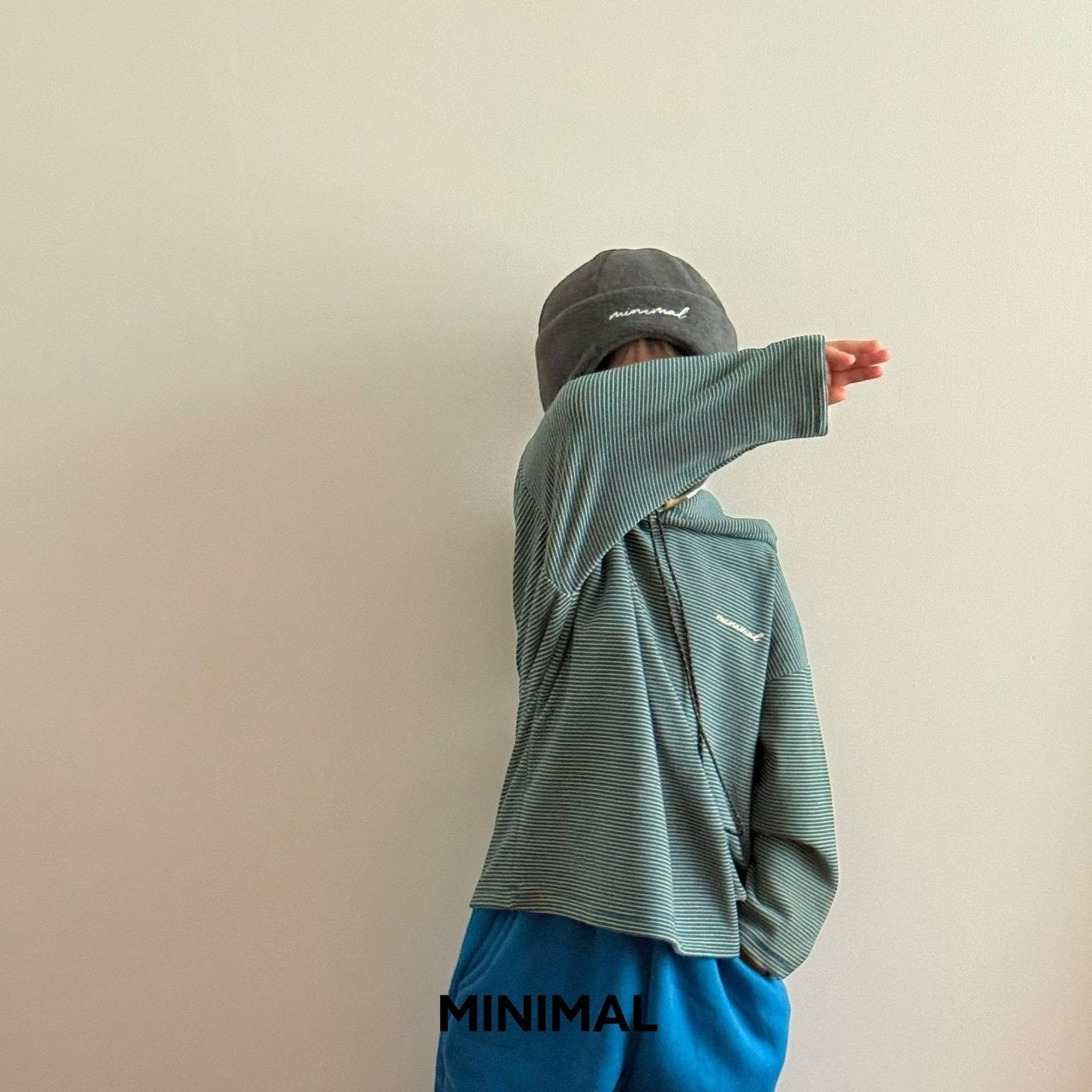 【予約】stripe box hood T  / minimal (S-JM)