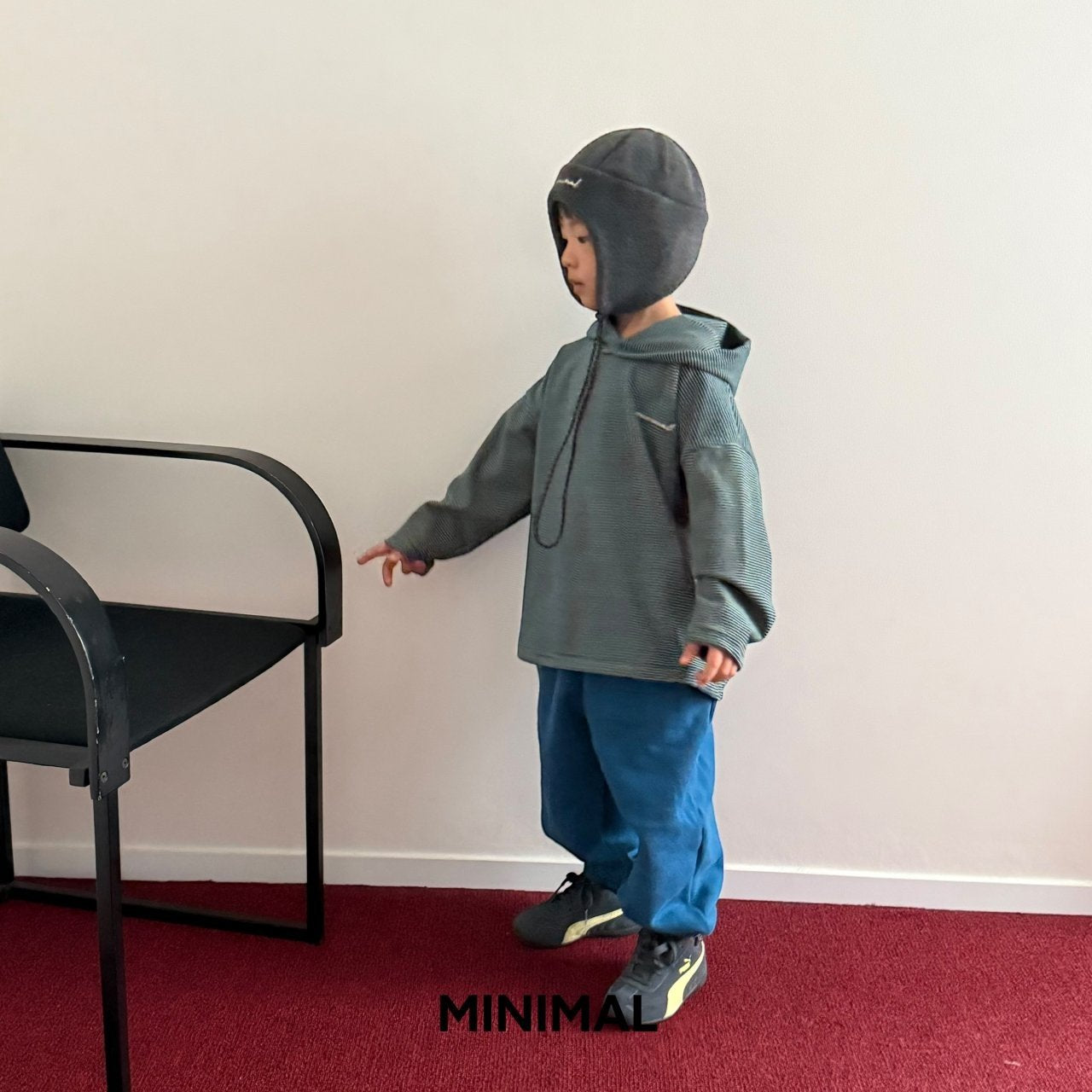 【予約】stripe box hood T  / minimal (S-JM)