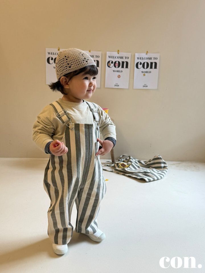 【予約】ストライプオーバーオール / con. (XXS-M)