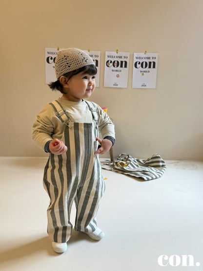 【予約】ストライプオーバーオール / con. (XXS-M)