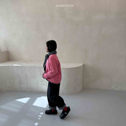 【予約】Fleece Mix Cardigan  /  andbutter (S-JM)