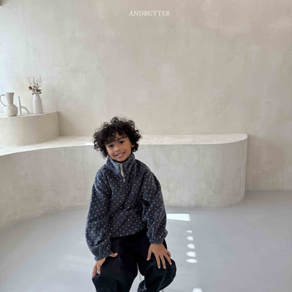 【予約】Dot Half-Zip  /  andbutter (S-JM)