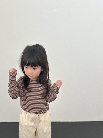 【予約】stripe latte T / digreen(S-XXL)