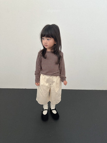 【予約】stripe latte T / digreen(S-XXL)