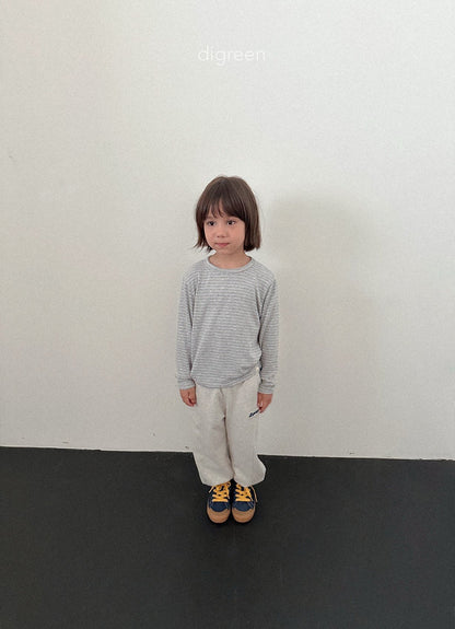 【予約】stripe latte T / digreen(S-XXL)